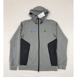 Jordan UCLA Basketball Full Zip Hoodie Men's S Grey Dri-Fit Athletic Jacket NWT